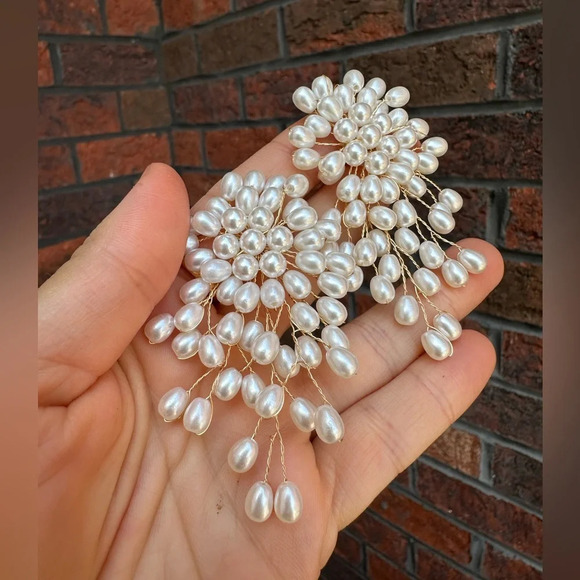 Pearl Wired Cascading Earrings - Picture 8 of 17